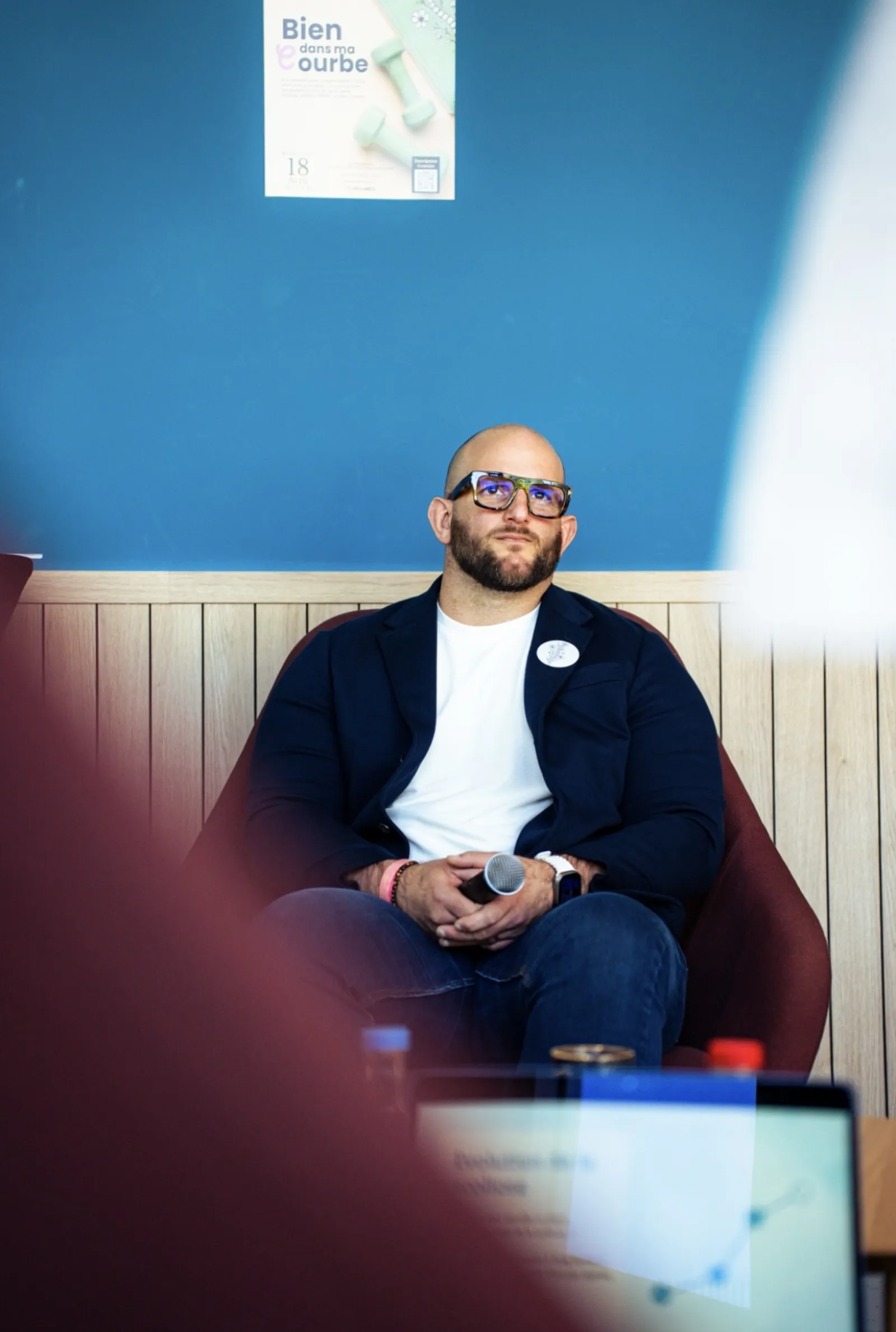 Un intervenant pendant un talk